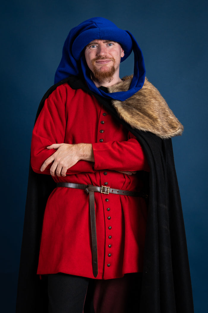 Kaproen Jan van Eyck, wol, blauw