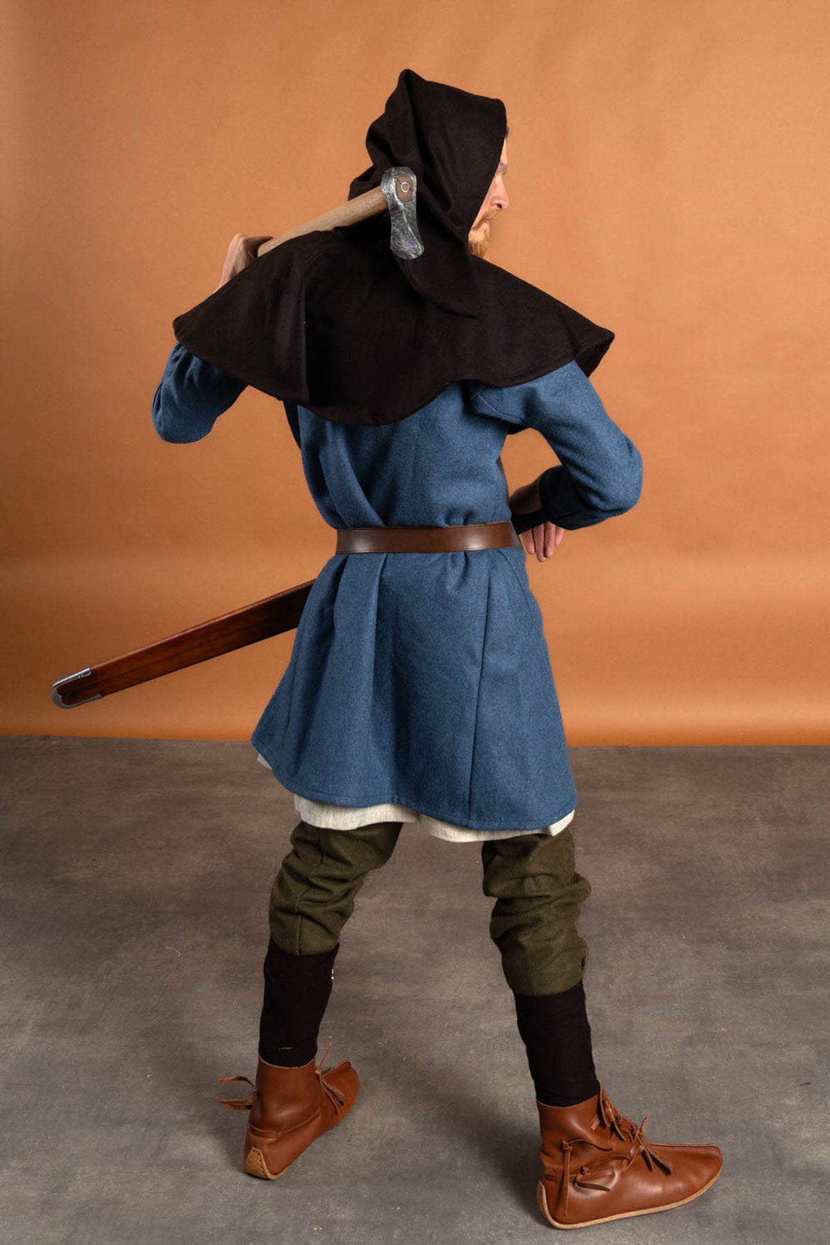 Kapuzenmantel Cucullus, braun, Wollmischung