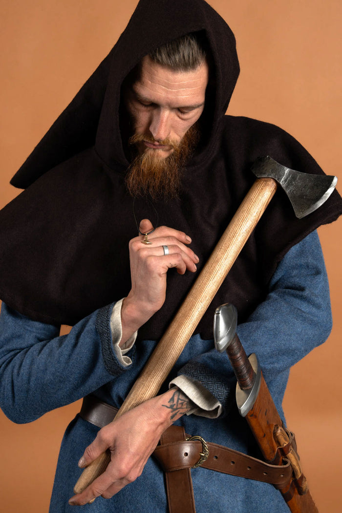 Vikingayxa, handsmitt stål, typ G, halvscharp