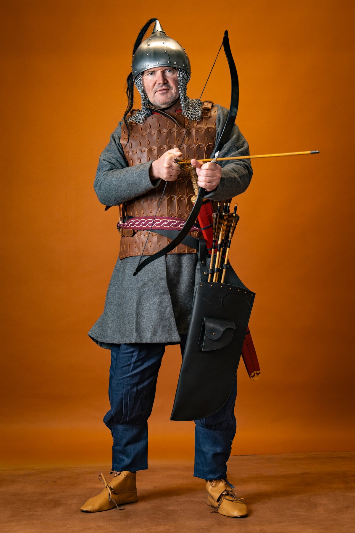 Vikingekaftan Loki (grå), uldblanding