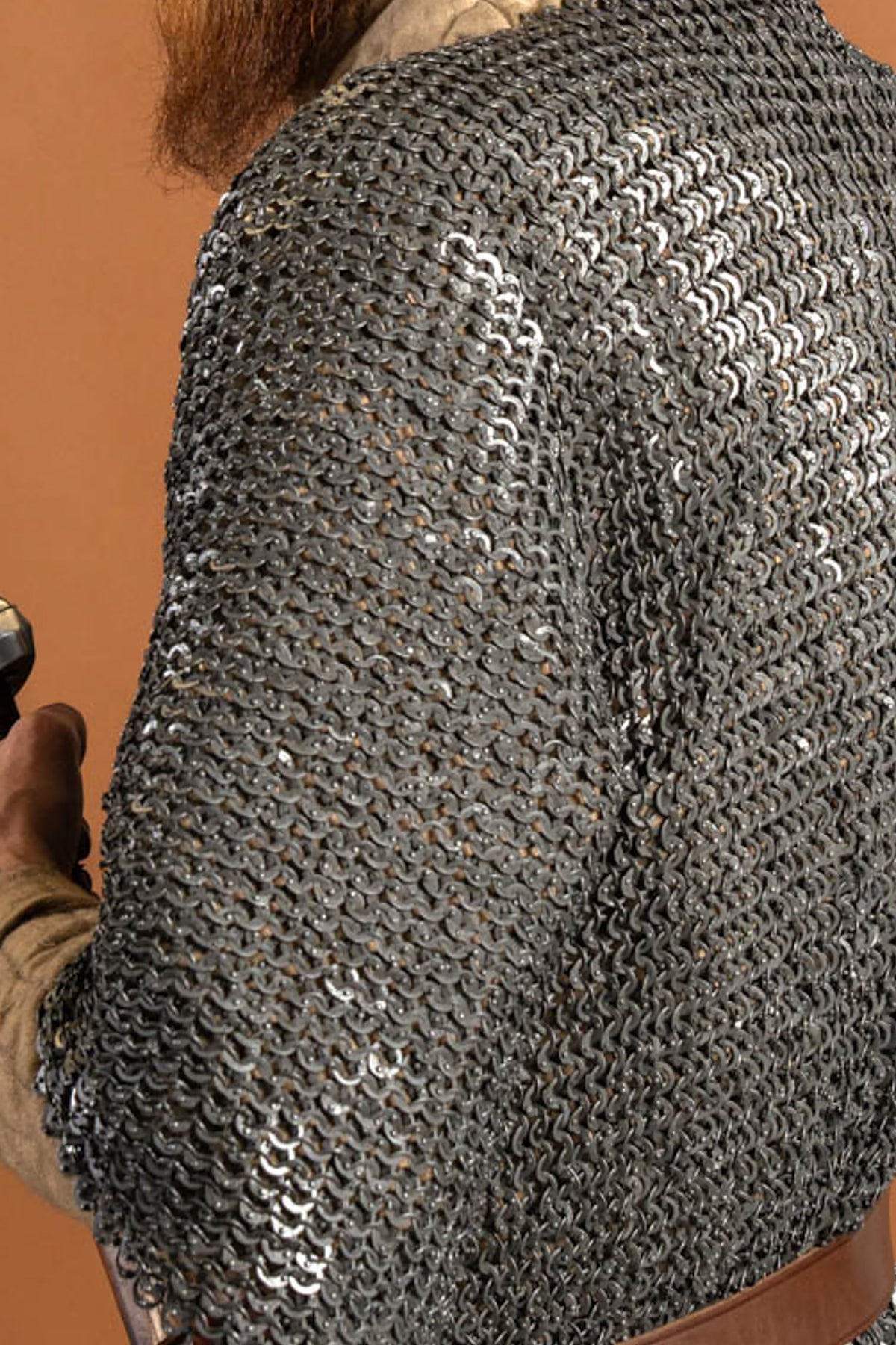 Haubergeon, platte ringen, ronde klinknagels 8 mm