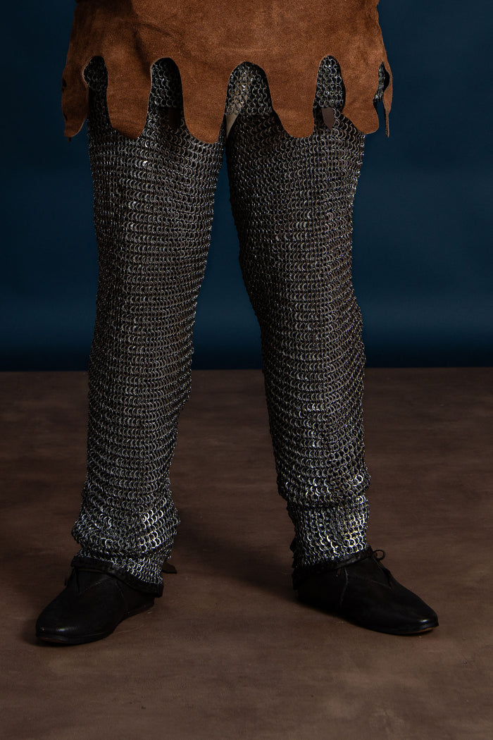 Maliën chausses, platte ringen, ronde klinknagels, 9mm