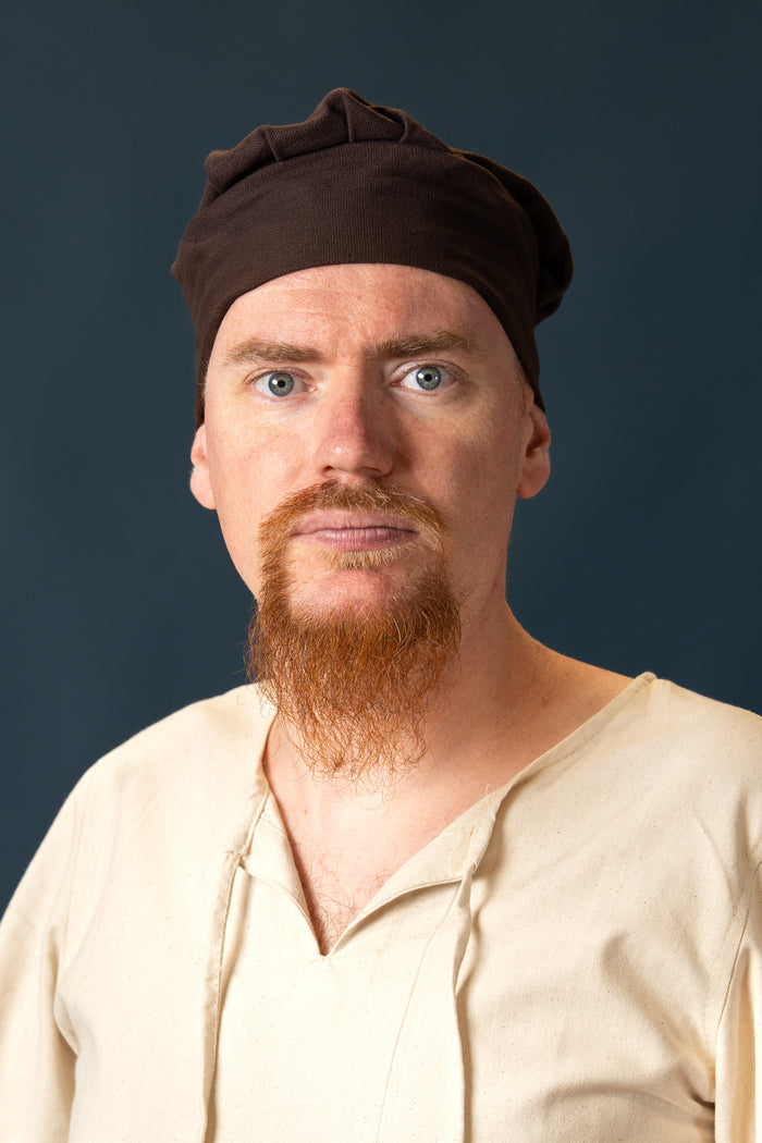 Gorro Medieval tardio Armin, castanho