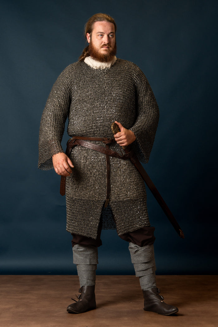 Hauberk s rozdelením, okrúhle krúžky, okrúhle nity 9 mm