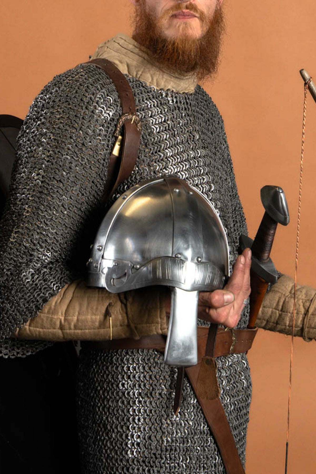 Casque viking à spangen Bjarni, 2 mm (prêt au combat)