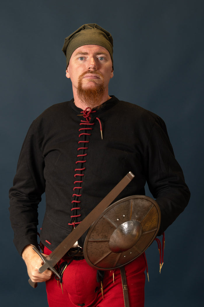 15th century arming doublet Bernhard, black