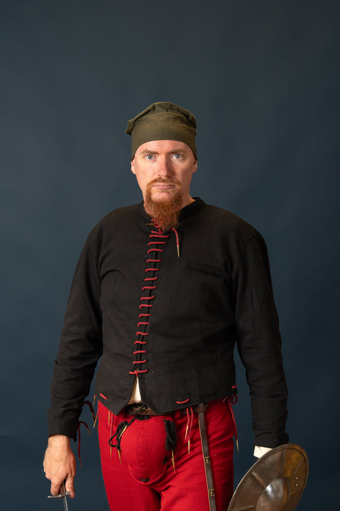 15th century arming doublet Bernhard, black