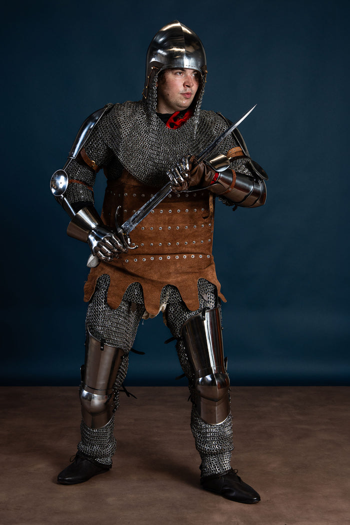 Mediolańskie ochraniacze ud (cuisses), XV wiek, 1,6 mm