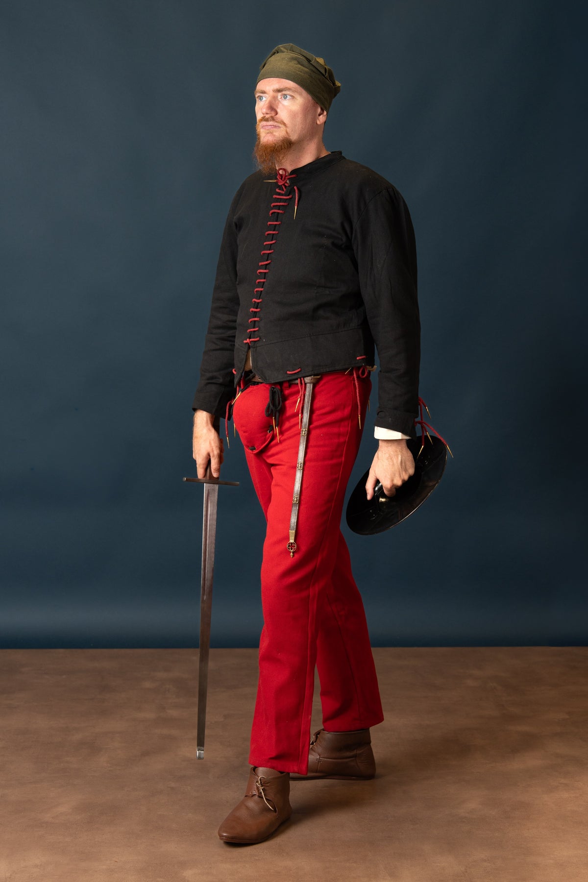 15th century arming doublet Bernhard, black