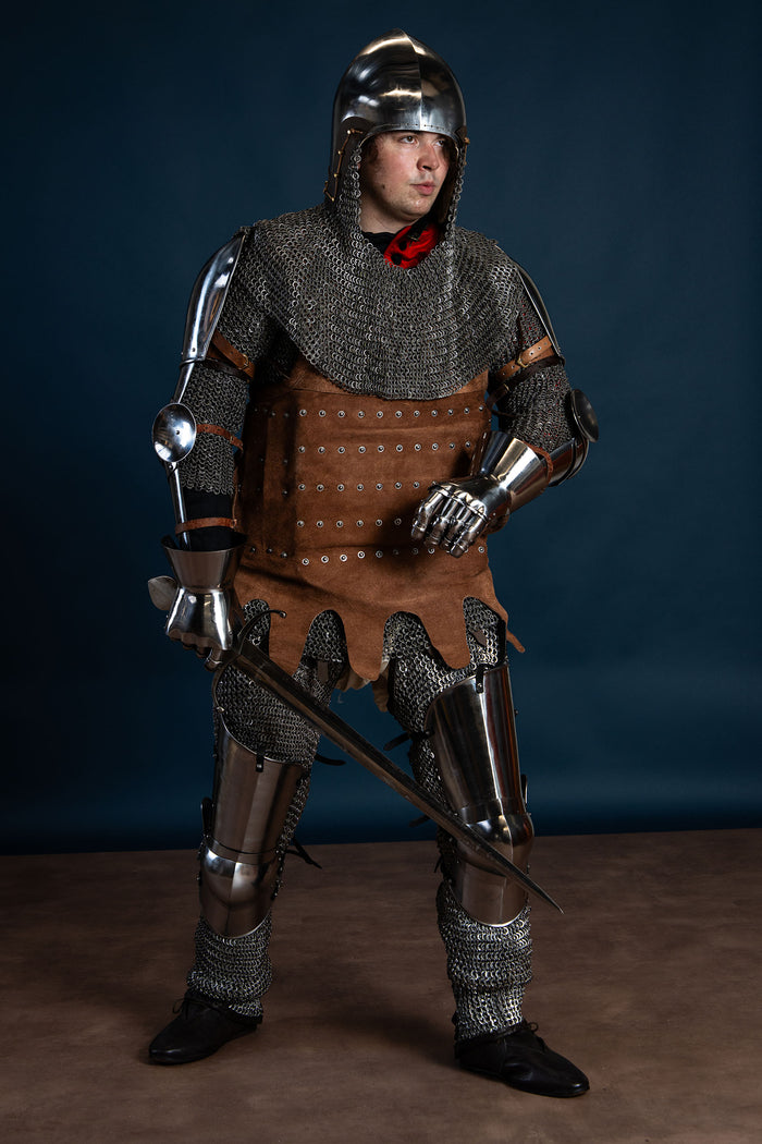 Mediolańskie ochraniacze ud (cuisses), XV wiek, 1,6 mm