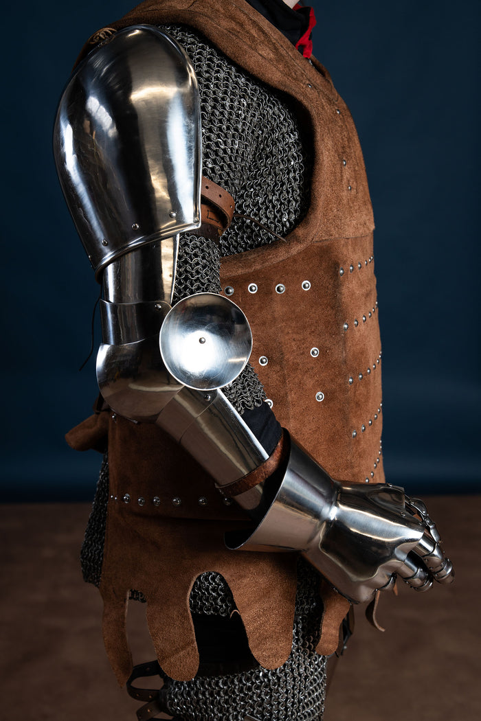 14th century vambraces, arm armor, 1.6 mm