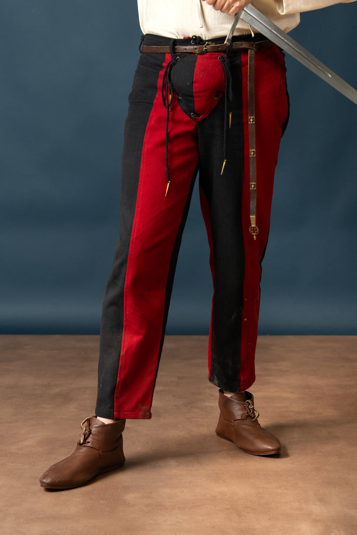 Landsknecht trousers Friedrich, red-black
