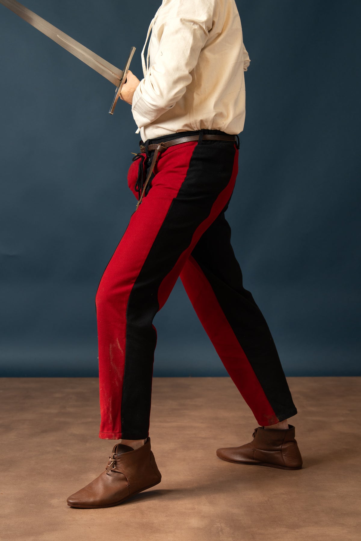 Landsknecht trousers Friedrich, red-black