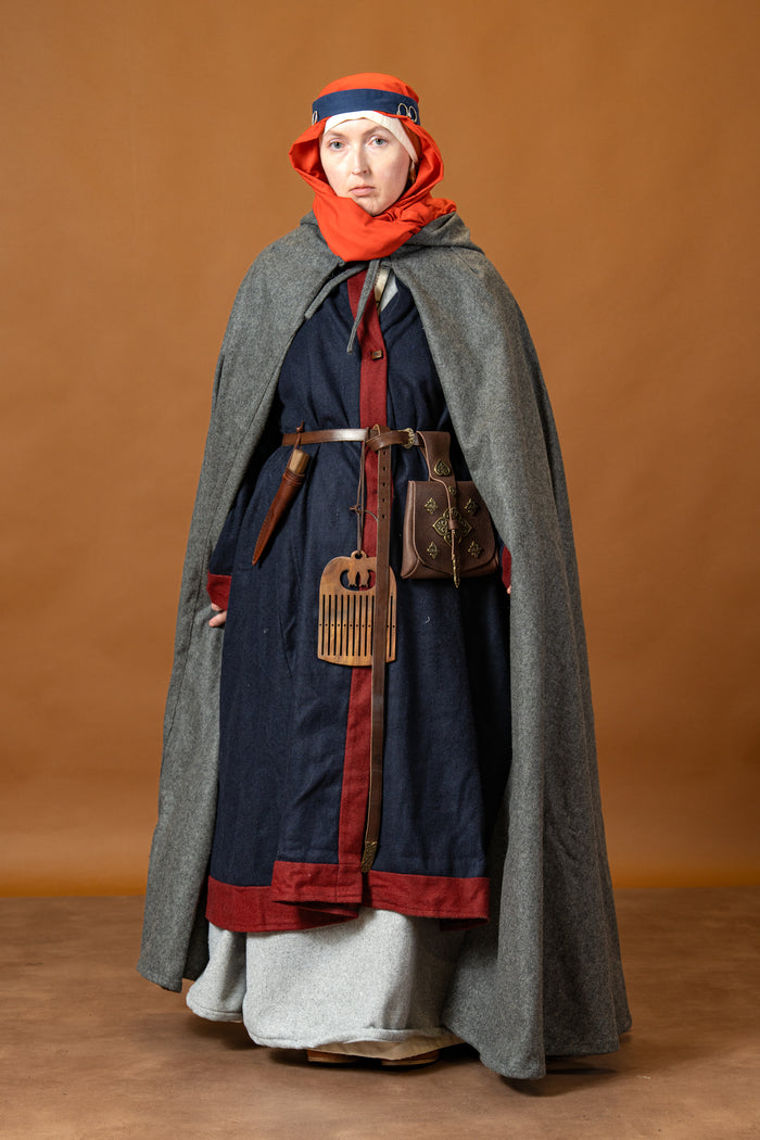 Rusvik Viking kaftan Kseniya, blue, wool blend
