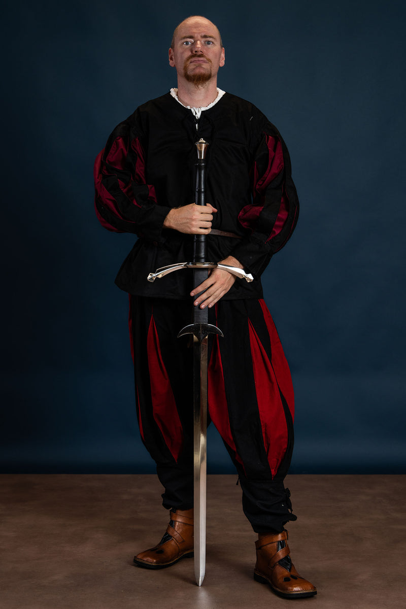 Landsknecht shirt, black/red