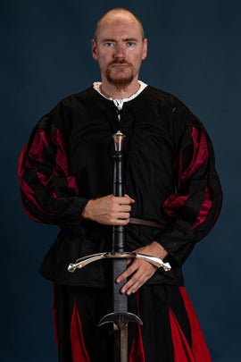 Landsknecht shirt, black/red