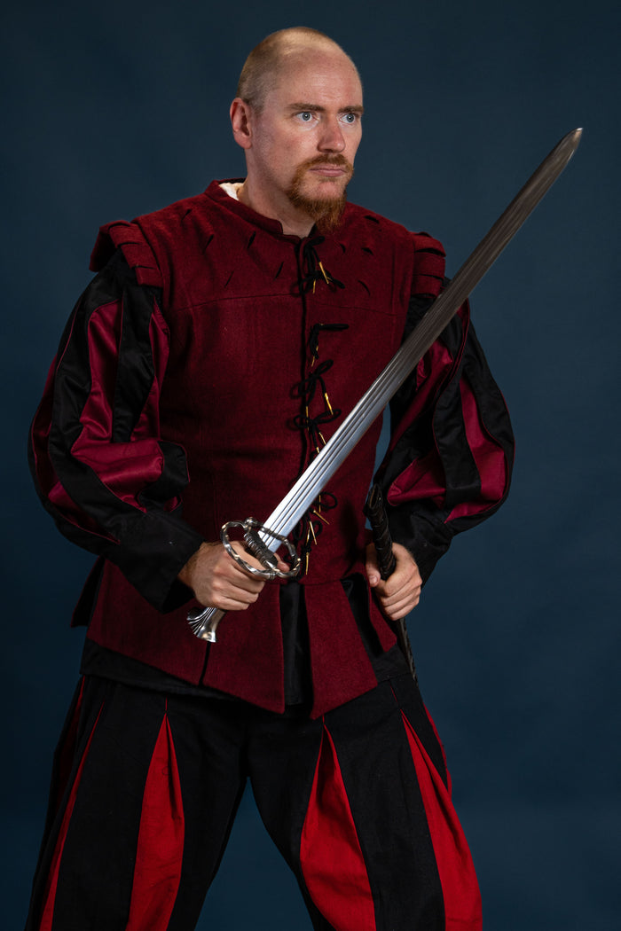 Dublett Columbus, röd, ullmix