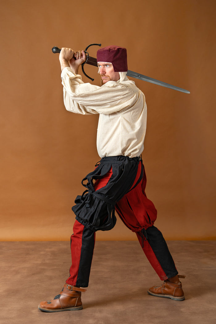 Landsknecht puffy trouser leg Daniel, black, per piece