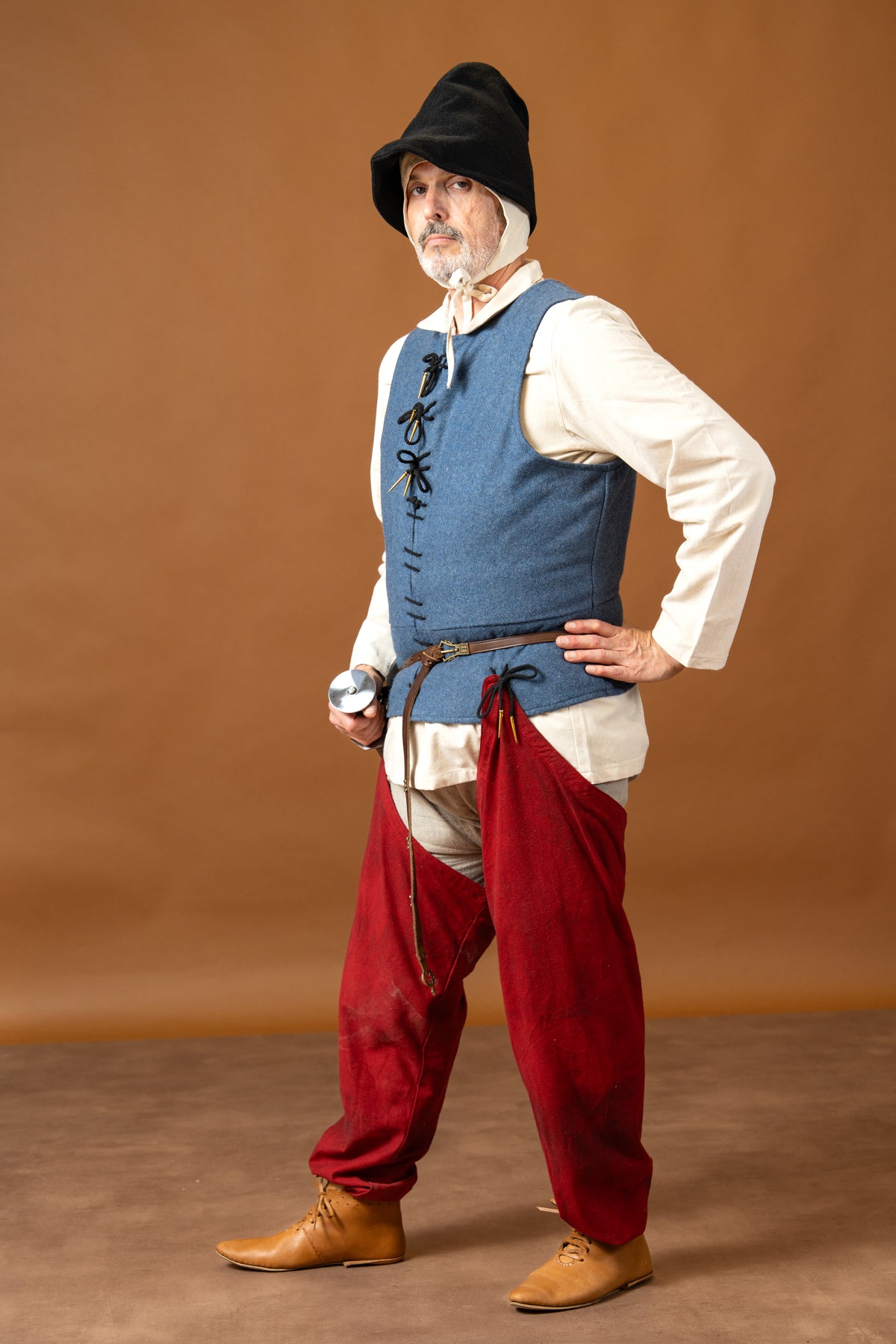 14th-15th Century Pourpoint, Wool, Blue