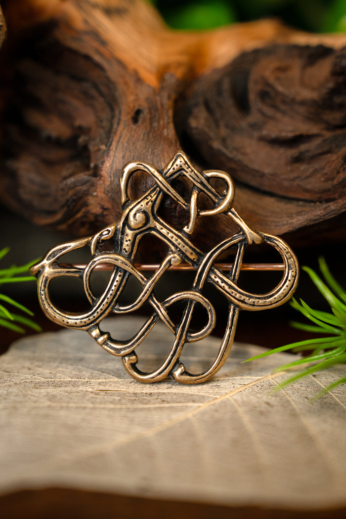 Viking brooch Trollaskogur, bronze