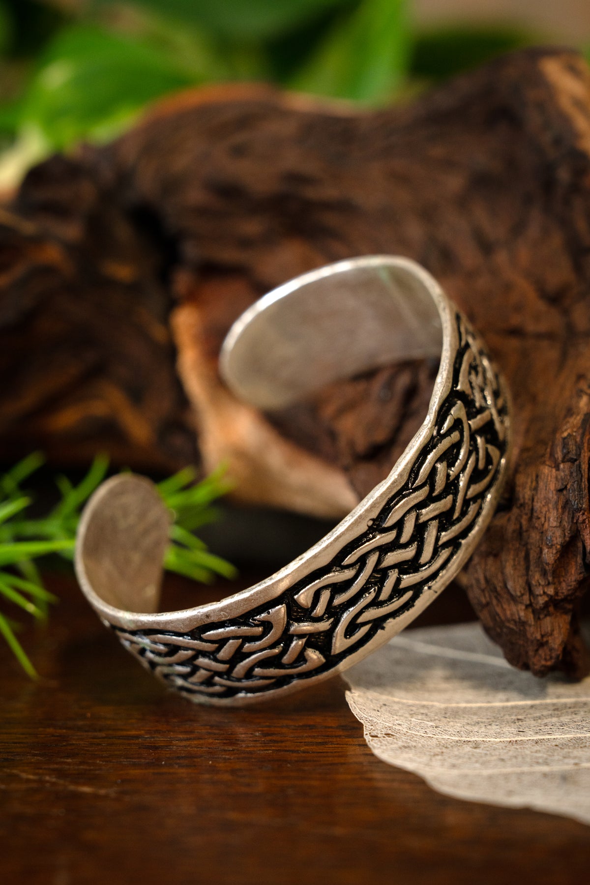 Keltische armband met knoopmotief, verzilverd brons