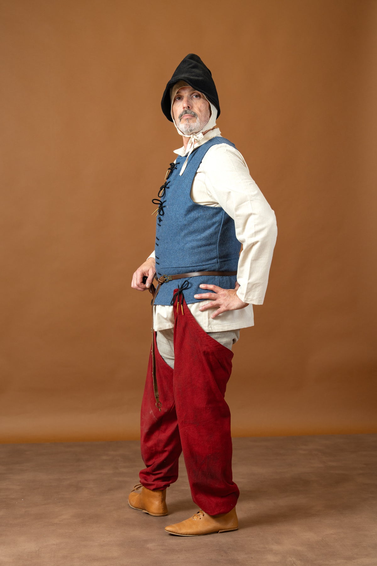 14th-15th Century Pourpoint, Wool, Blue
