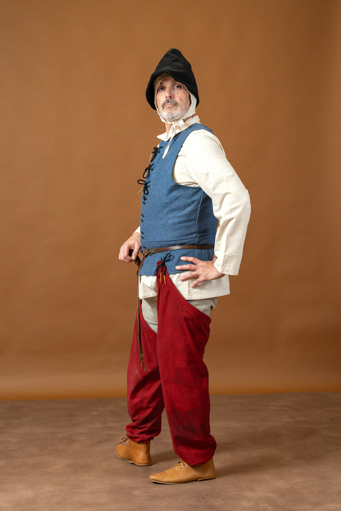 14th-15th Century Pourpoint, Wool, Blue