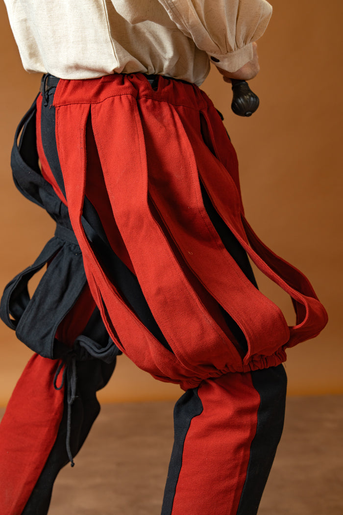 Landsknecht åbent bukseben Friedrich, rød, pr stk