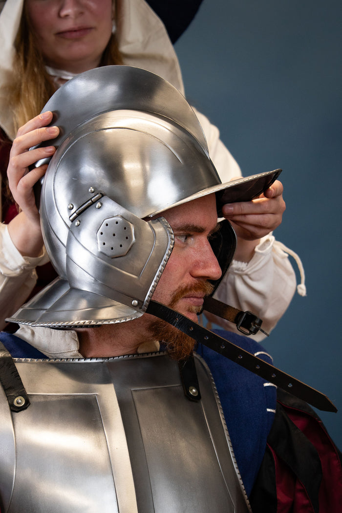 16e eeuwse Burgonet Kaspar gepolijst, 1.2 mm