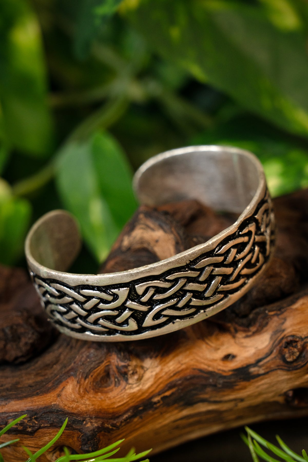 Keltische armband met knoopmotief, verzilverd brons