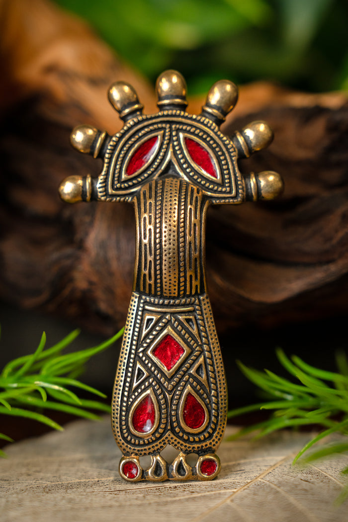 Angelsaksische beugelfibula Kent, brons