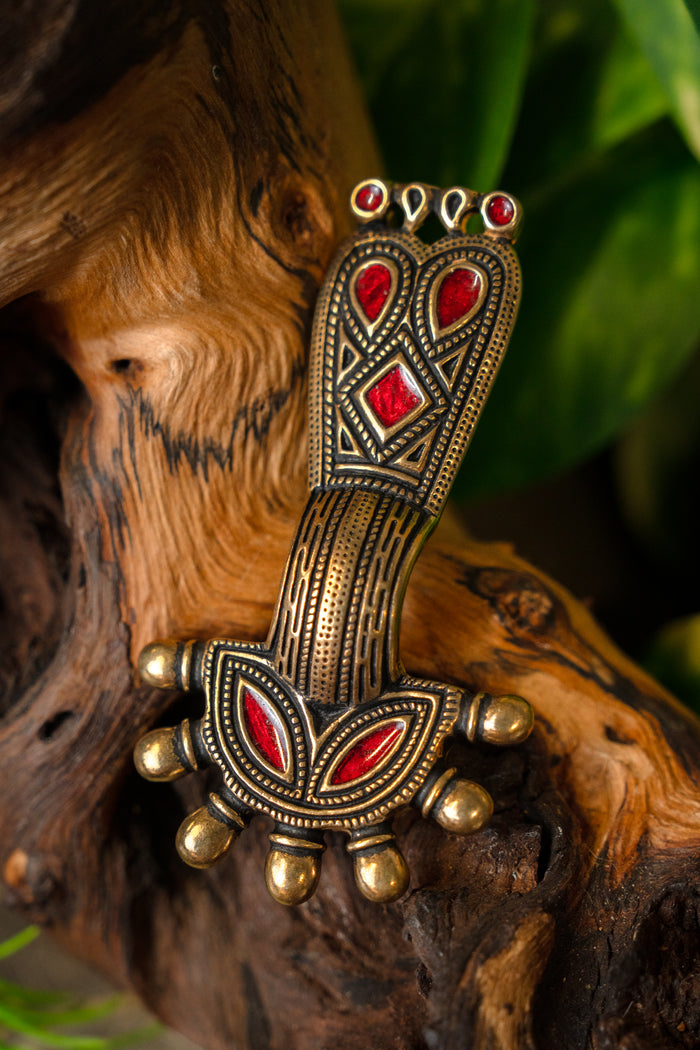 Angelsaksische beugelfibula Kent, brons