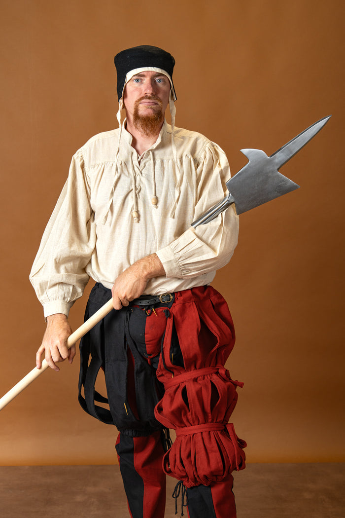 Landsknecht puffy trouser leg Ernst, red, per piece