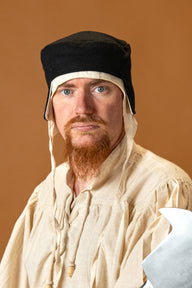 Renaissance muts Rafael, wolmix, zwart