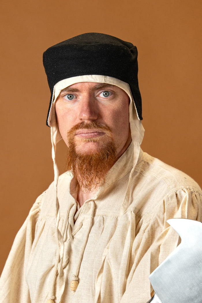 Renaissance muts Rafael, wolmix, zwart