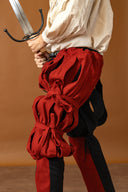 Landsknecht puffy trouser leg Ernst, red, per piece