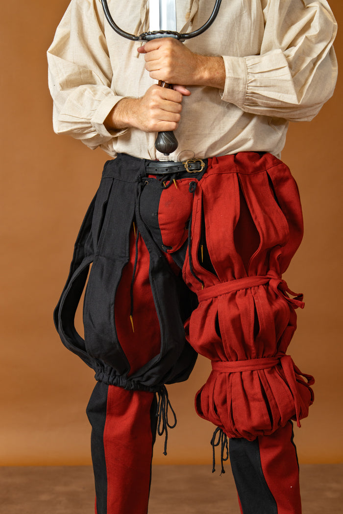 Landsknecht puffy trouser leg Ernst, red, per piece