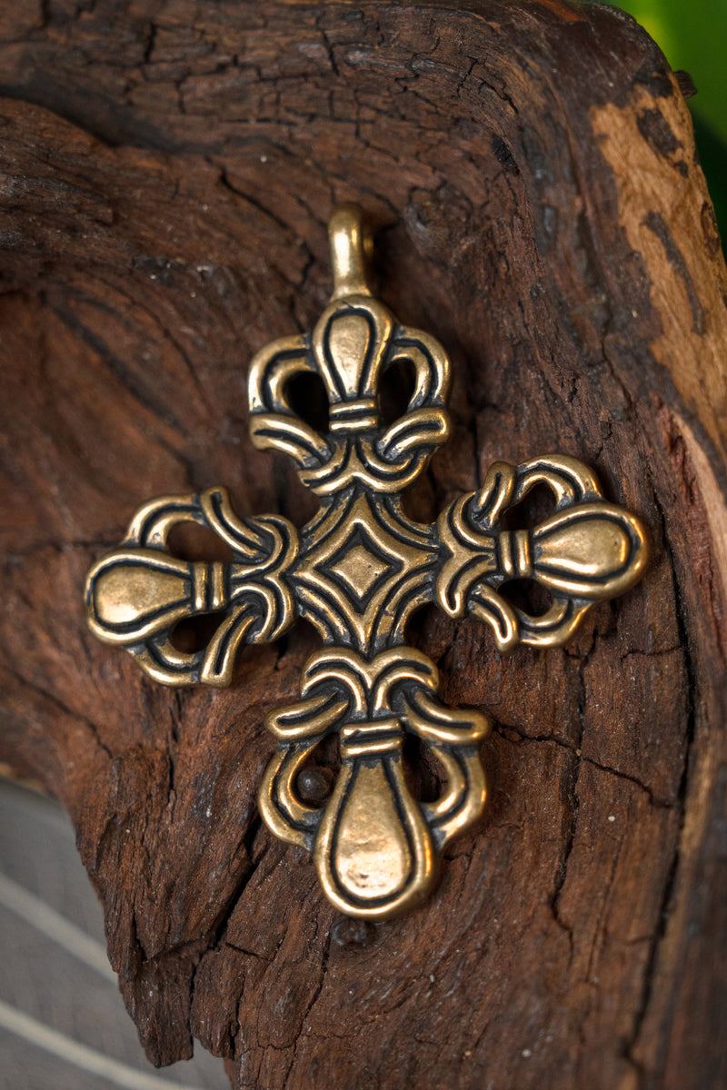 Vikingkruis ringerikestijl, brons