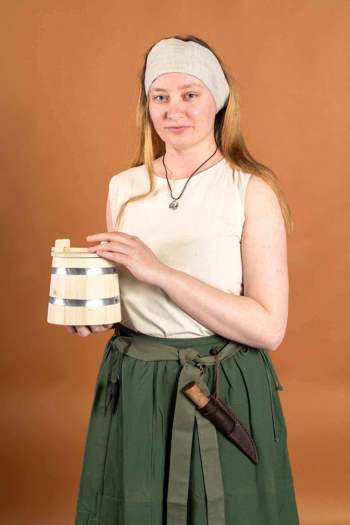 Historical Headscarf Base, linen, natural