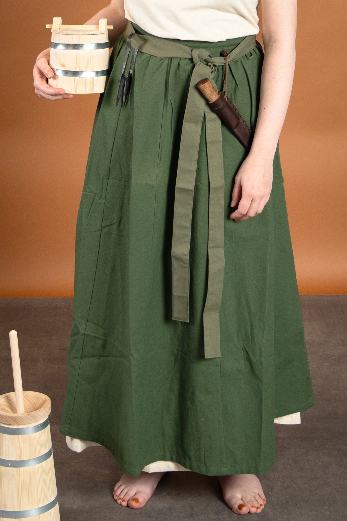 Medeltida kjol Konstanze, grön