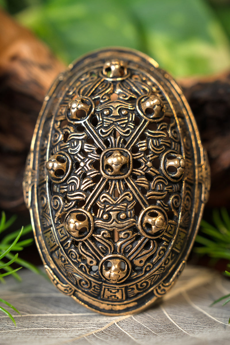 Broche vikingo tipo tortuga, British Museum, bronce, precio por unidad