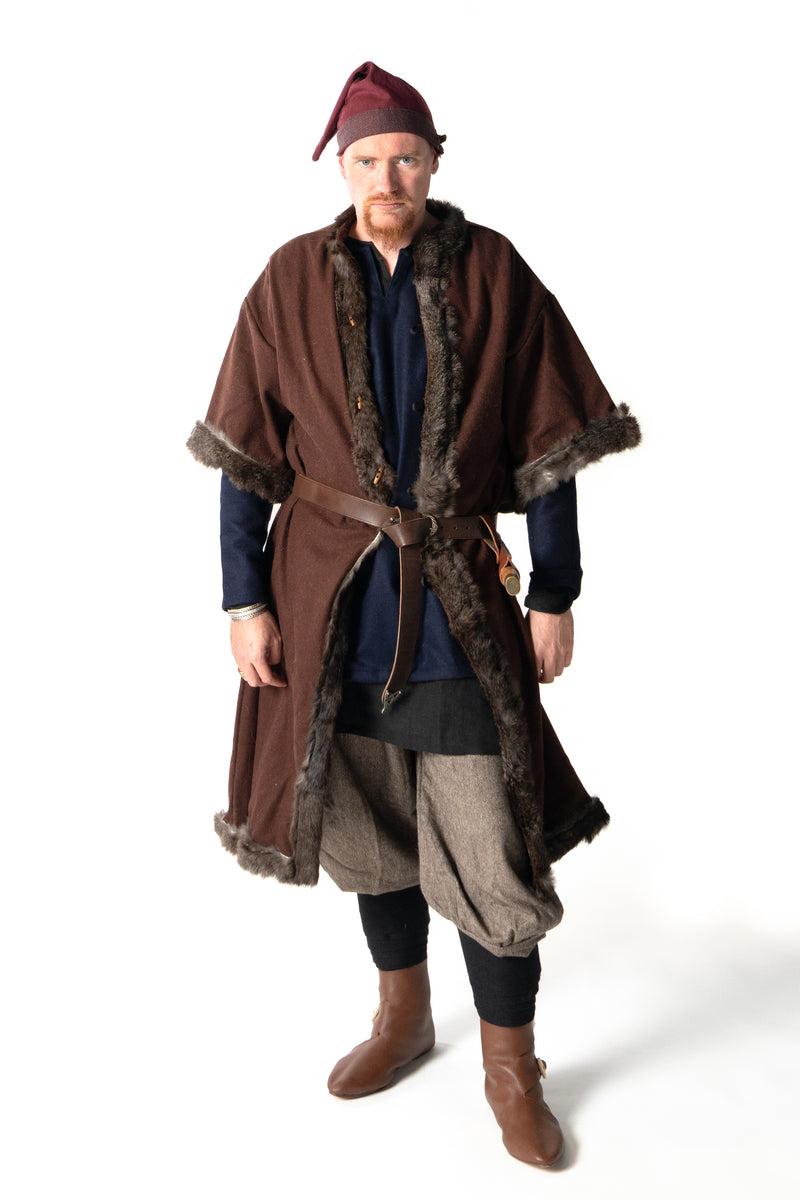 Wikińska czapka Toki, bordowa