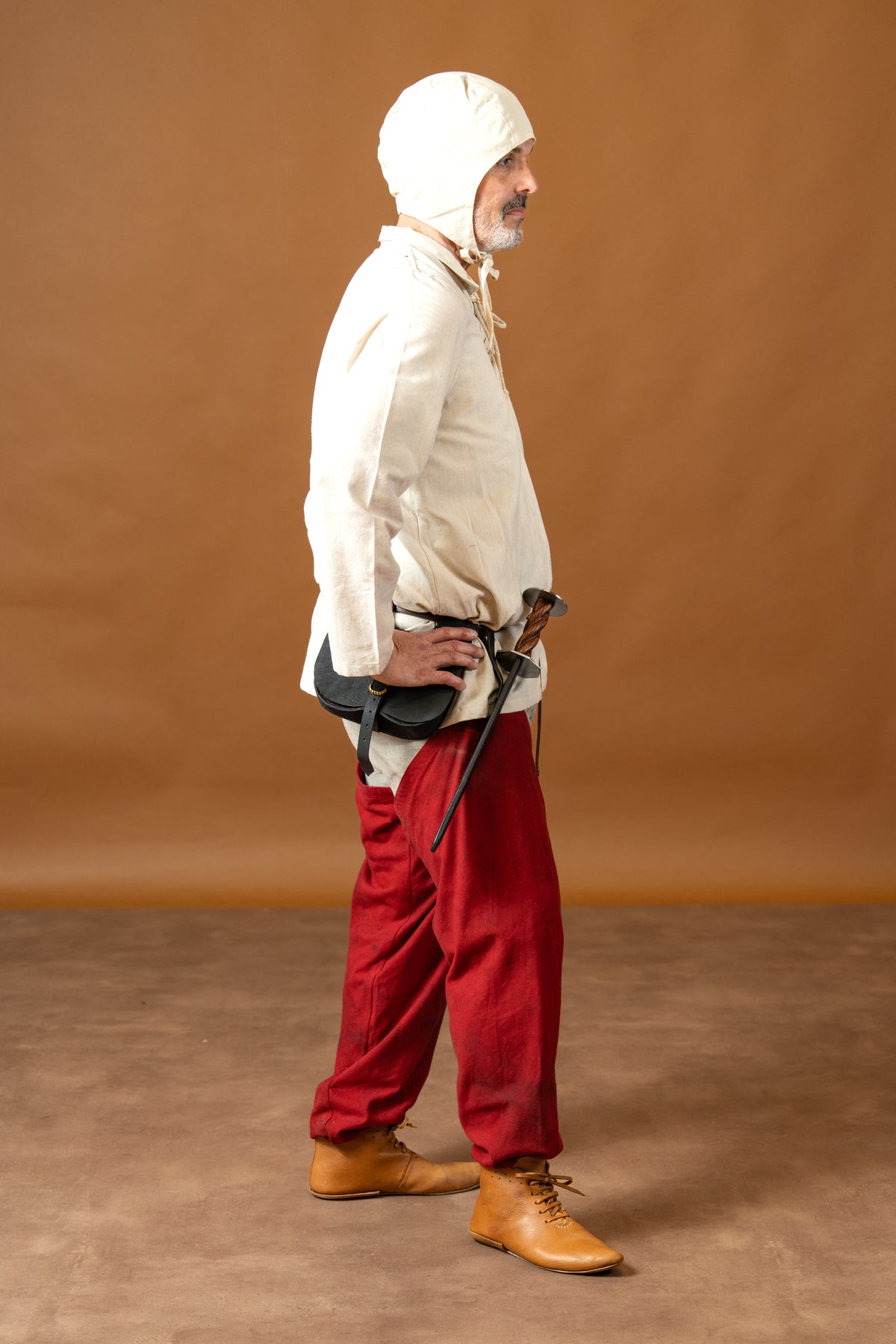 Medieval shirt Tristan, cream