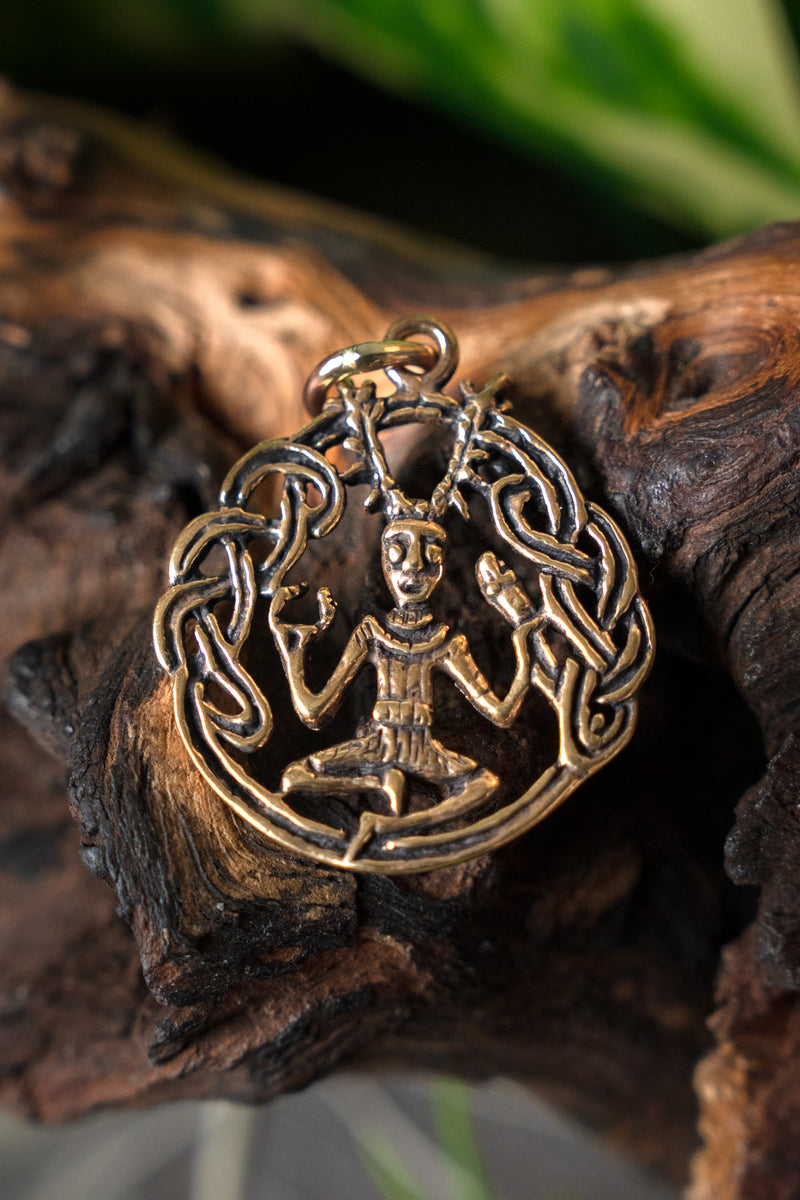 Ciondolo Cernunnos Gundestrup, bronzo