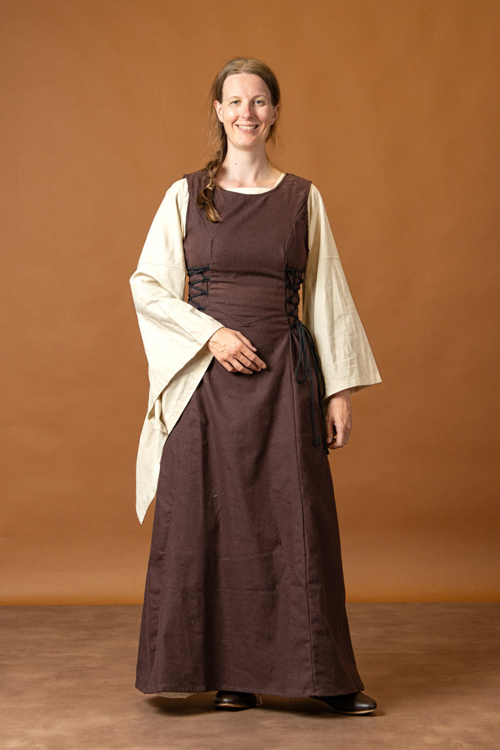 Chemise medievală Klara, rochie de dedesubt, natural