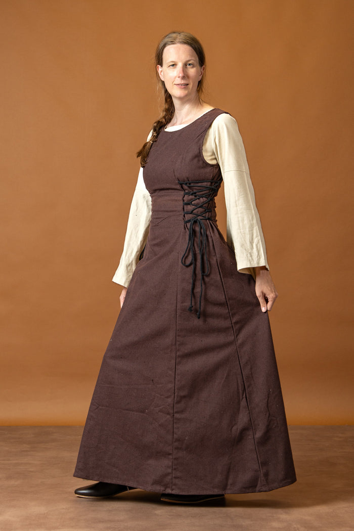 Medieval surcot Uma, brown