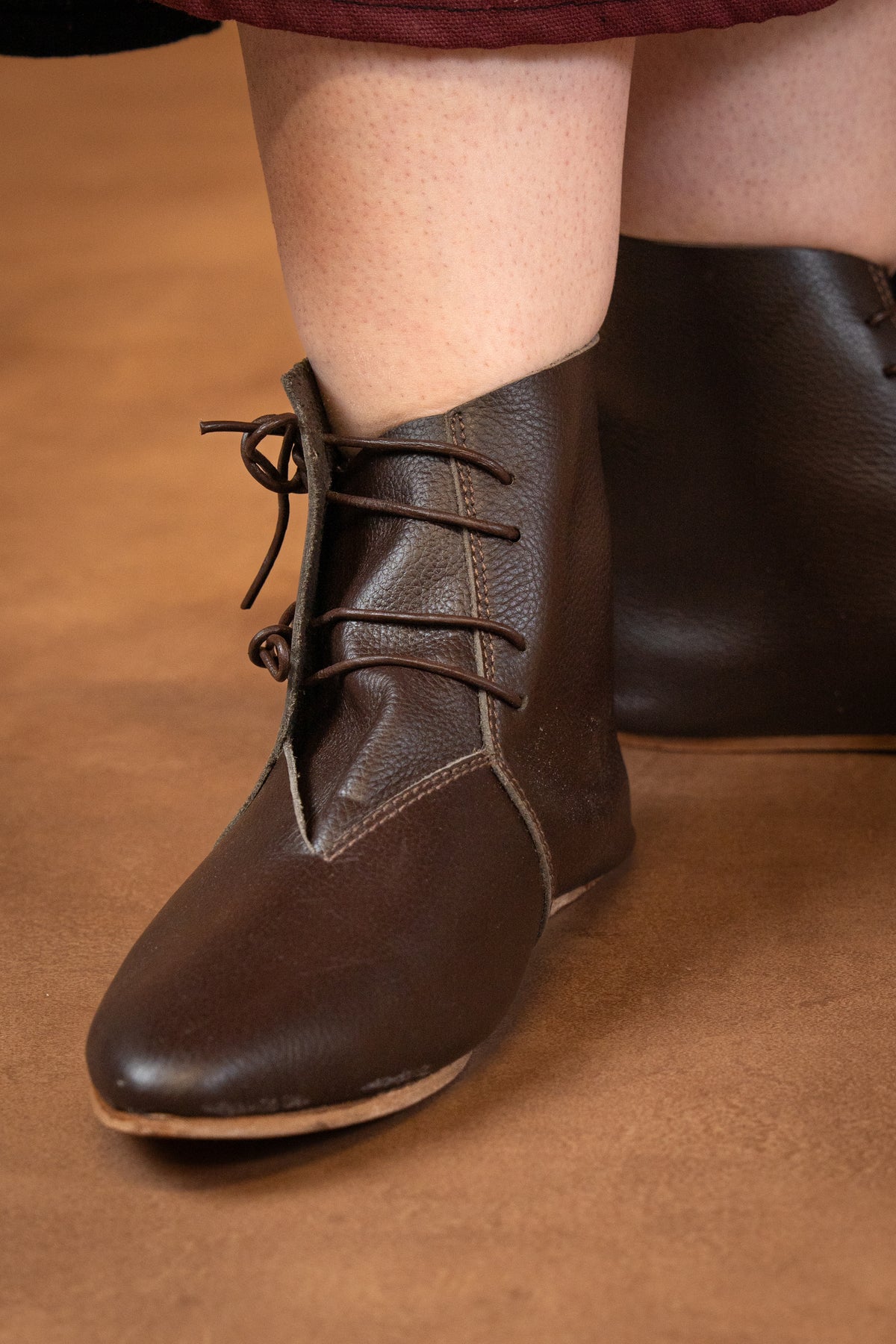 Medieval shoes Hinnerk, medieval, brown