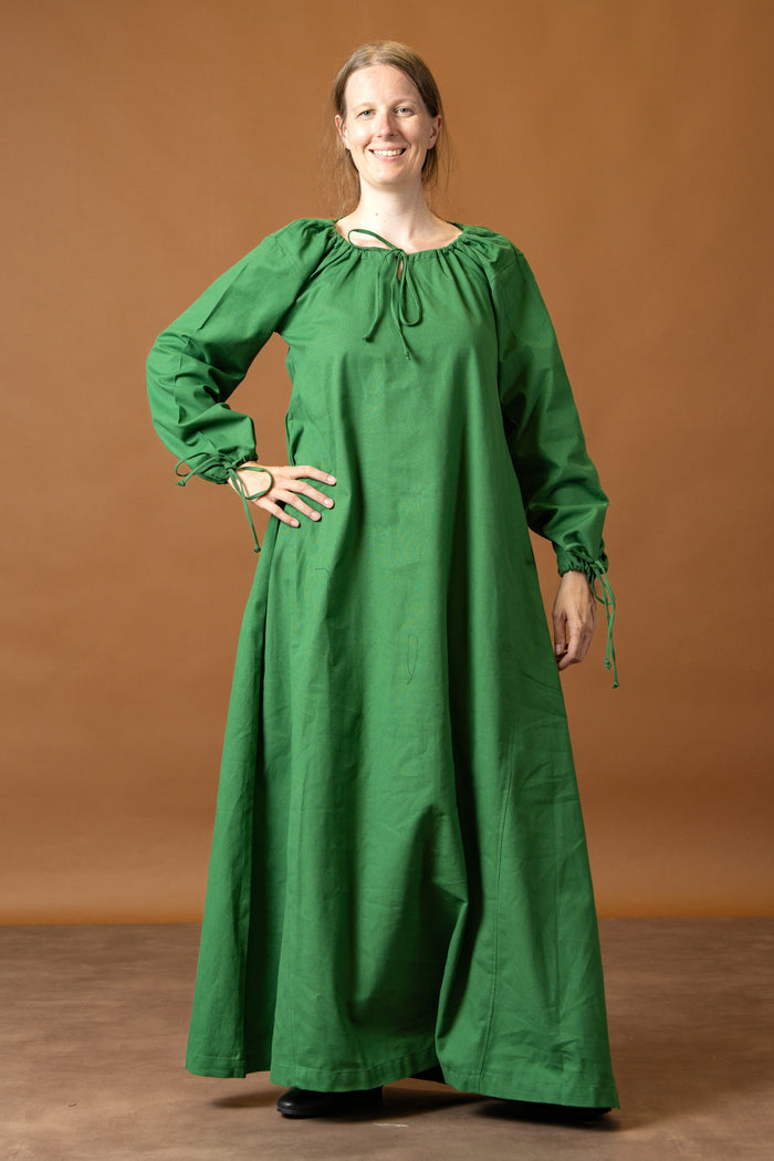 Chemise médiévale Matilda, sous-robe, vert