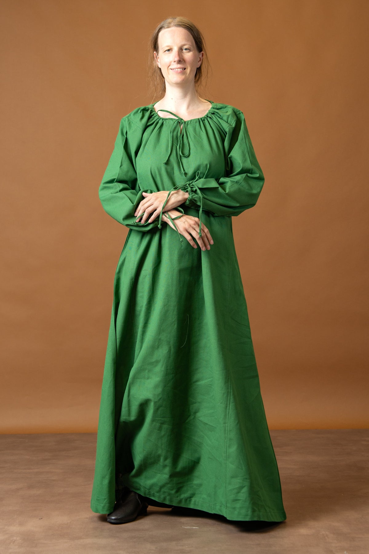 Chemise médiévale Matilda, sous-robe, vert