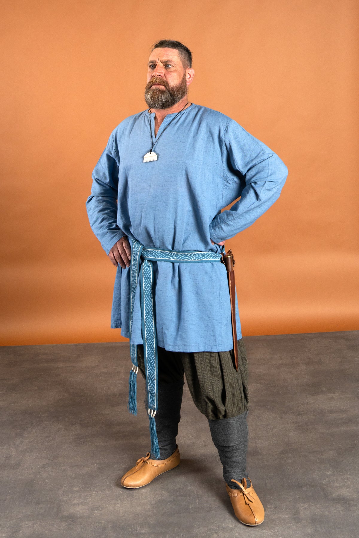 Vikingebælte Caja, blå, 235 cm